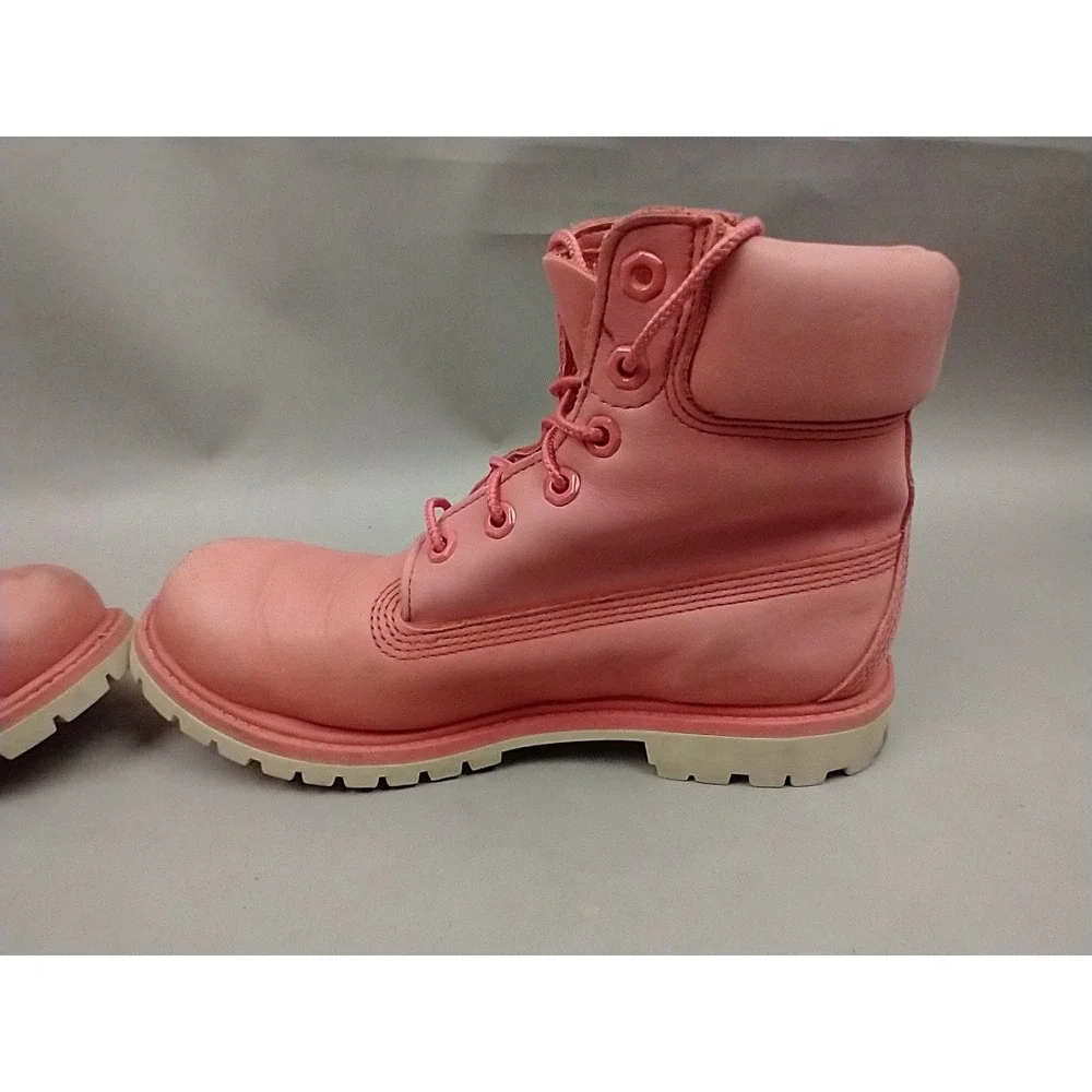 Timberland Pink Leather Women's 8.5 Chukka Work Boots Primaloft Waterproof VGC - Picture 11 of 14
